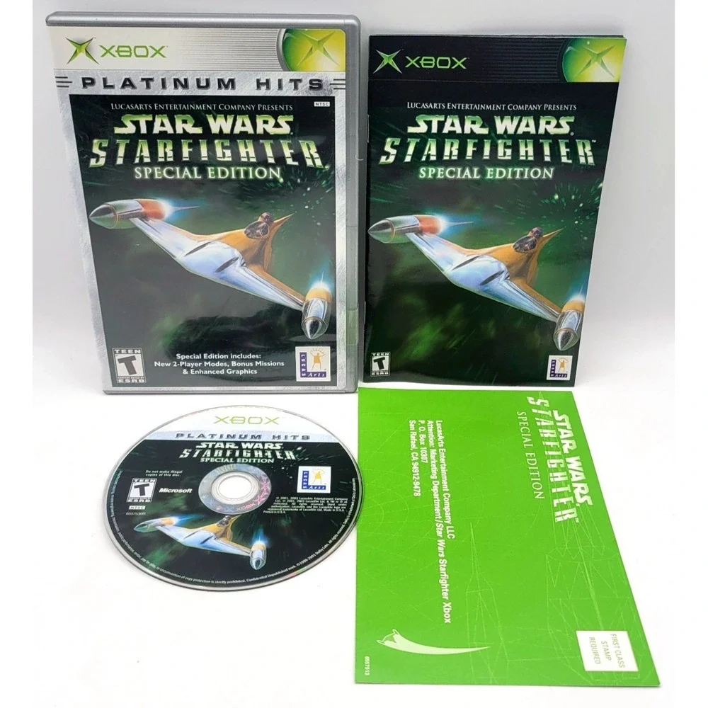 Star Wars Starfighter Special‎ Edition Xbox Platinum Hits CIB COMPLETE IN BOX
